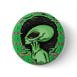Alien and Planet Pin