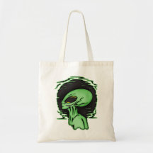 Alien and Planet Canvas Bags