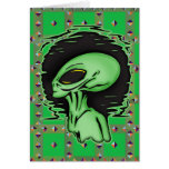 Alien and Planet Greeting Cards