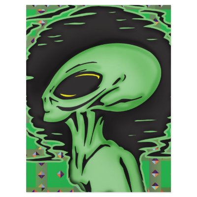 Alien and Planet Flyer Design by sagart1952