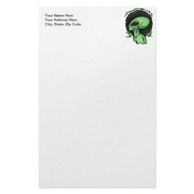 Alien and Planet Stationery Design by sagart1952