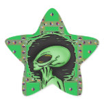 Alien and Planet Sticker