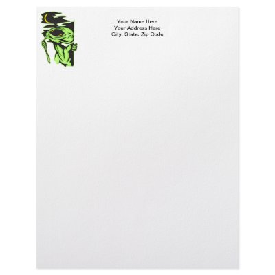 Alien and the Moon Letterhead Design by sagart1952