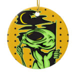Alien and the Moon Ornaments