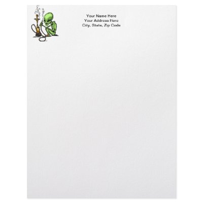 Alien and Water Pipe Letterhead by sagart1952