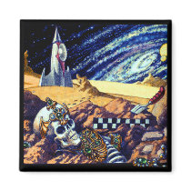 Alien Archeology Square Magnet
