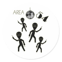 Alien Area 54 Sticker by thehatch Alien Area 54 Sticker