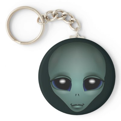 Alien Art Key Chain Extraterrestrial Gifts & Decor by artist_kim_hunter
