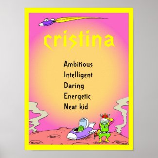Alien Astronaut Outer Space Any Name Art Print