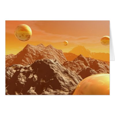 Alien Autumn Cards by jasonmit