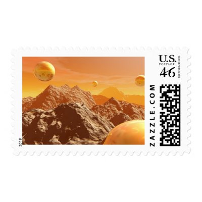 Alien Autumn Postage Stamps by jasonmit