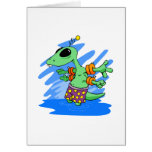 Alien Baby in Swimmies Card