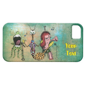Alien Band (with blue-ish grunge background) iPhone 5 Covers