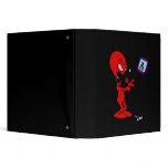 Alien banging thumb with hammer vinyl binder