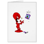 Alien banging thumb with hammer cards