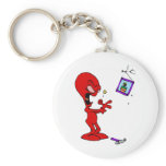 Alien banging thumb with hammer key chains