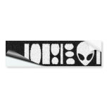 aLiEn BARCODE! Bumper Sticker