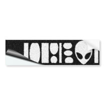 aLiEn BARCODE! Bumper Sticker