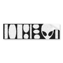 aLiEn BARCODE! bumper stickers