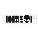 aLiEn BARCODE! bumper stickers