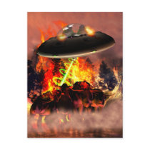 Alien BB-Q Postcard by MDKgraphics Alien BB-Q Postcard