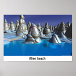Alien beach poster