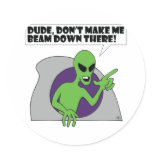 ALIEN beam Round Stickers