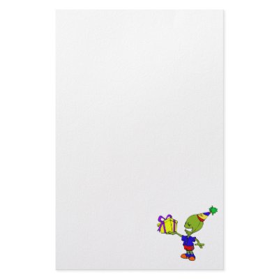 Alien Birthday Boy Stationery Paper by alien_nation