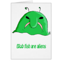 Alien blob greeting card