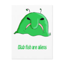 Alien blob postcard