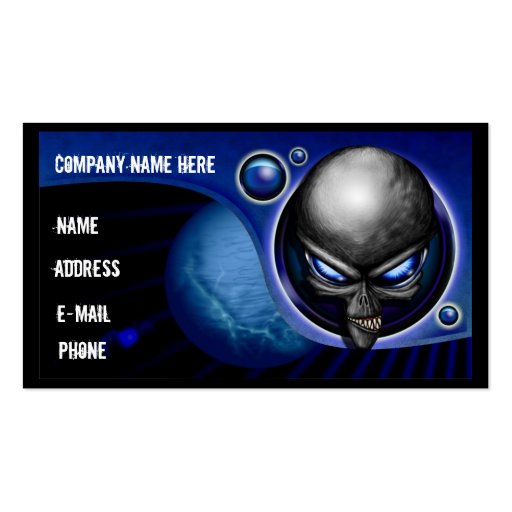 Alien Blue Business Card (front side)