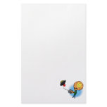 Alien boy with toy flying saucer stationery
