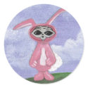 Alien Bunny Sticker by Quantum_Art_Nerd Alien Bunny Sticker
