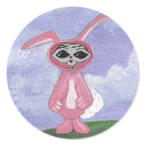 Alien Bunny Sticker by Quantum_Art_Nerd Alien Bunny Sticker