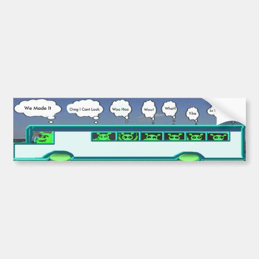 Alien Bus Bumper Sticker Zazzle