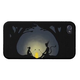 Alien Camp Fire - The Visitor iPhone 4 Cases