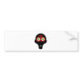 alien candy skull bumper sticker