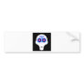 alien candy skull bumper sticker