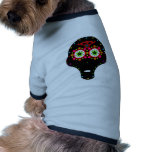 alien candy skull dog t-shirt