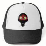 alien candy skull mesh hats