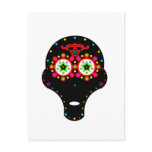 alien candy skull post card