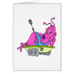 Alien Car Model Greeting Card
