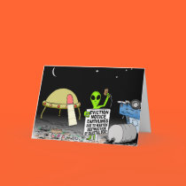 Alien Cartoon - Eviction Cartoon cards