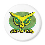 Alien Cat Big Dot Fridge Magnets