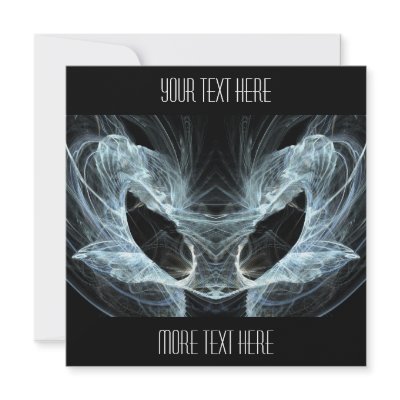 Alien Cat. Mystical Fantasy Art Fractal. Personalized Invites by PsyborgAli