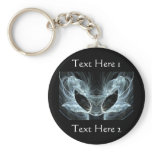 Alien Cat. Mystical Fantasy Art Fractal. Keychains