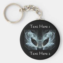 Alien Cat. Mystical Fantasy Art Fractal. Keychains