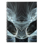 Alien Cat. Mystical Fantasy Art Fractal. Spiral Note Books