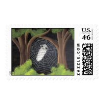 Alien Caught in a Spiders Web postage