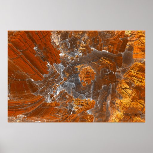 Alien Cavern Fractal Poster
